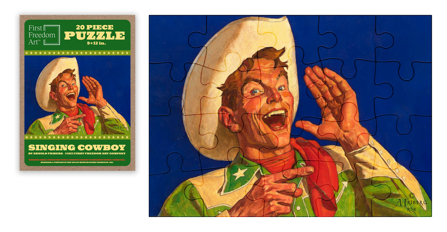 Singing Cowboy Puzzle Arnold Friberg