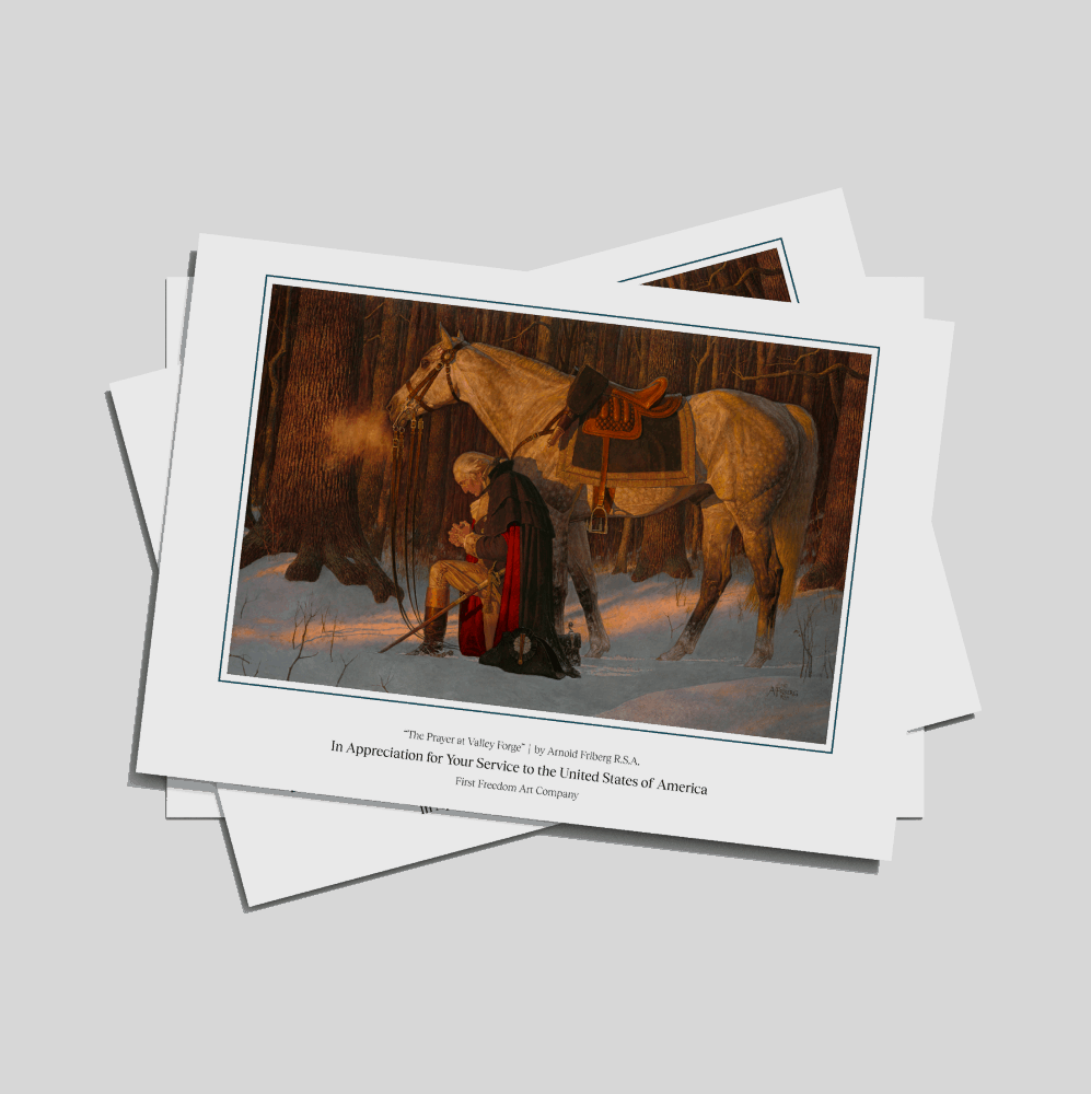 United States Armed Forces Appreciation Program: The Prayer at Valley Forge Poster Arnold Friberg