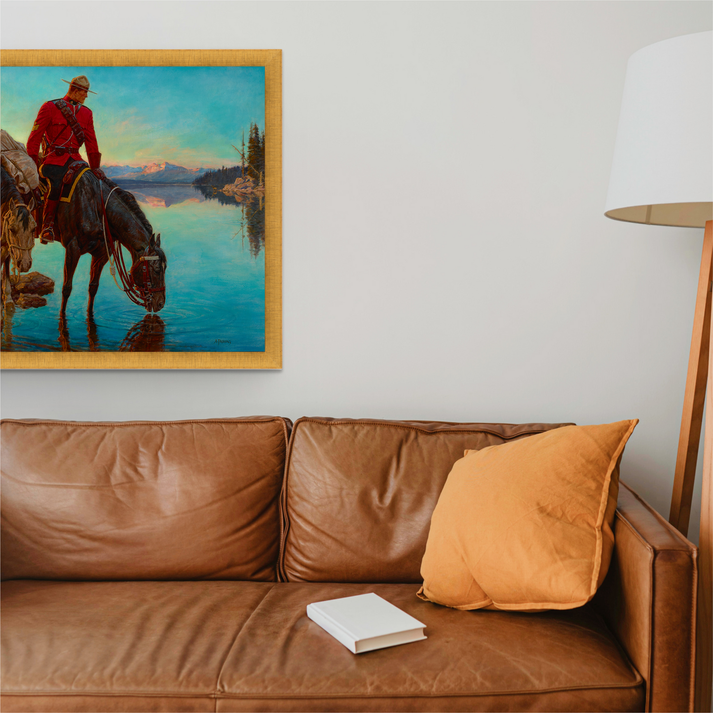 
                  
                    Mountie Watering Horse and Packhorse in Lake
                  
                