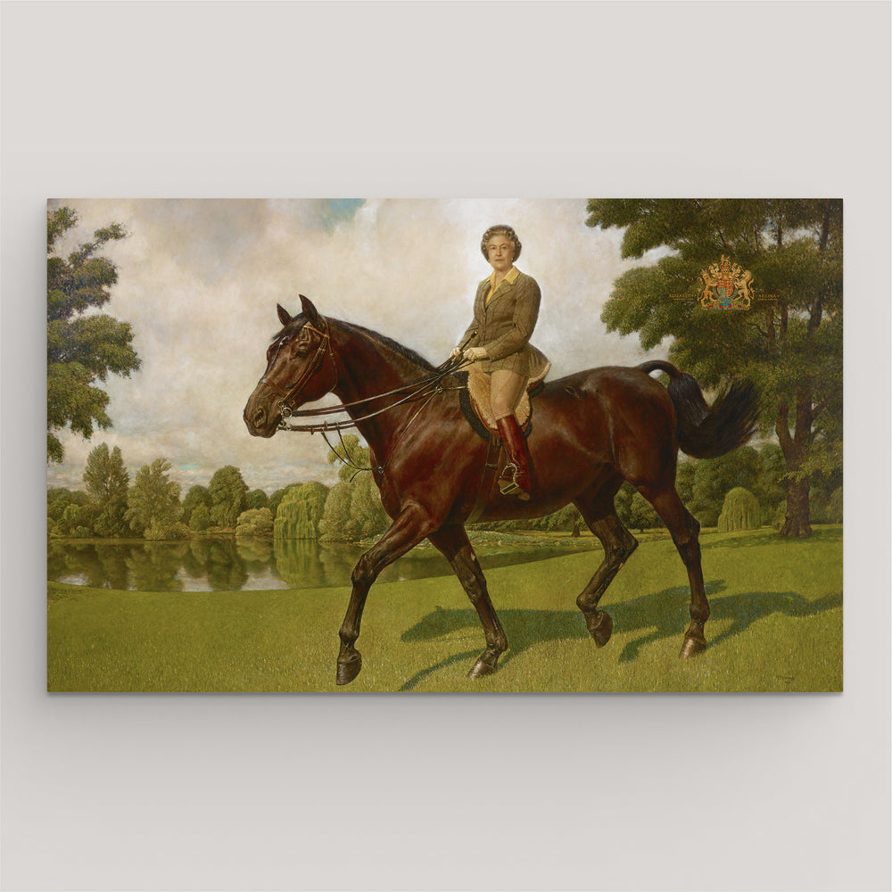 Portrait of HRH Queen Elizabeth II - Mounted on Her Great Horse